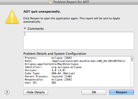 ADT quit unexpectedly Chrashing Error Mac OSX Eclipse.png